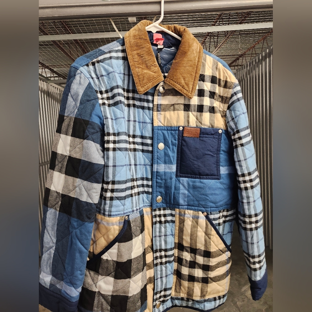 Burberry Patchwork Quilted Jacket - Blue, Black, … - image 1